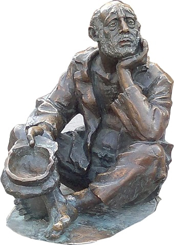 Памятник нищему в Челябинске